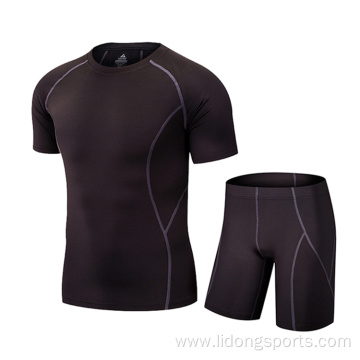 Quick dry mens fitness apparel workout clothes